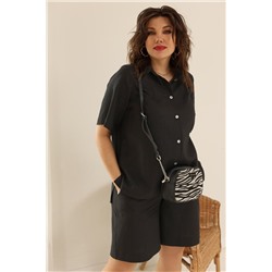 BegiModa 3022 чёрный, Шорты,  Рубашка