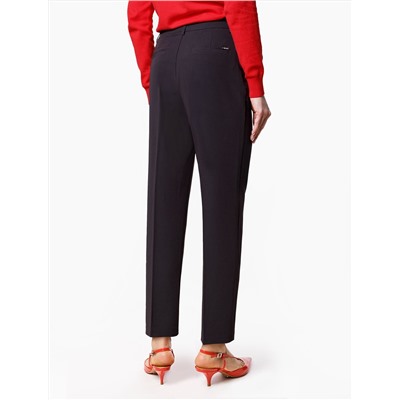 Укороченные, прямые брюки из  поливискозы с эластаном