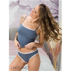 Трусы женские слипы LINGEAMO серые с ажурной резинкой ЛС-11 (84)