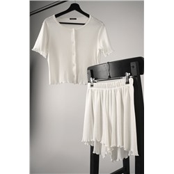 Женская пижама с шортами из ажурного хлопка Happyfox