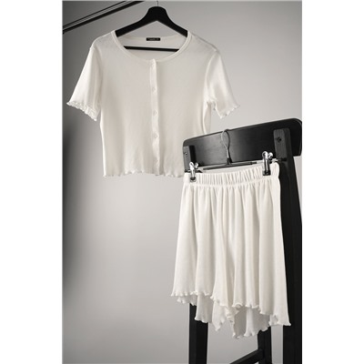 Женская пижама с шортами из ажурного хлопка Happyfox