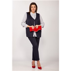 TrikoTex Stil М2520 синий, Брюки,  Блуза,  Жилет