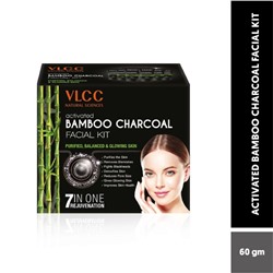 ACTIVATED BAMBOO CHARCOAL FACIAL KIT Purified Balanced & Glowing Skin, VLCC (АКТИВИРОВАННЫЙ БАМБУКОВЫЙ УГОЛЬ набор для очищения и сбалансированного сияния кожи лица), 6x10 г.