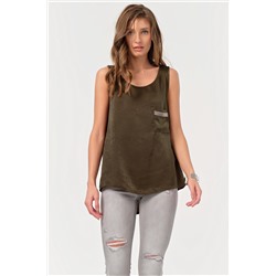 Топ атласный базовый под пиджак хаки