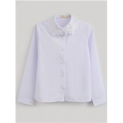1352 бел Рубашка школьная для девочек (116-140)