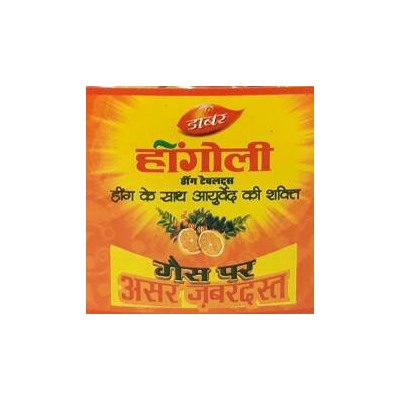 HINGOLI Tablets, Dabur (ХИНГОЛИ, таблетки от избыточного скопления газов в кишечнике и пищеварения, Дабур), уп. 4 таблетки.