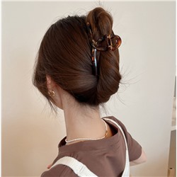 Заколка-краб для волос прозрачный коричневый ПЕТЕЛЬКА