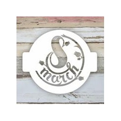 Трафарет для торта "8 марта Тюльпаны", 14 см