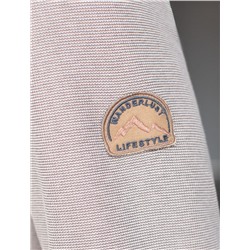 Джемпер легкий из фактурного эластичного трикотажа с принтом