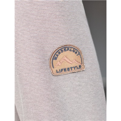 Джемпер легкий из фактурного эластичного трикотажа с принтом