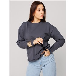 Женский лонгслив из футера 2-х нитки Lingeamo графит ВК-25 (33)