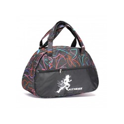 Сумка дорожная Дизайн-Фитнес  (малый) -Fitness,  1отд,  1внеш карм,  черный  (серпантин)  221174