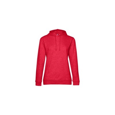 Толстовка с капюшоном женская Hoodie, красный меланж