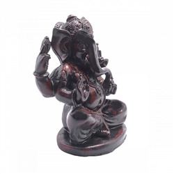 Статуэтка ГАНЕША IBR-54 - дарует процветание и счастье, наделяет глубокой мудростью, защищает бизнес (полистоун, 17 х 14 см.), 1 шт.