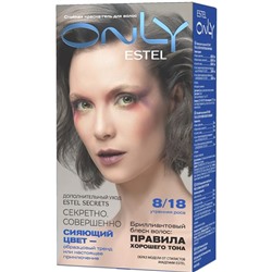 ONLY Краска-гель стойкая д/волос 8/18 светло-русый пепельно-жемчужный Estel