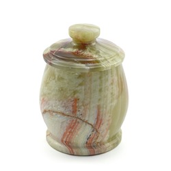 Сахарница из натурального камня "Бочонок" 75*75*95мм.