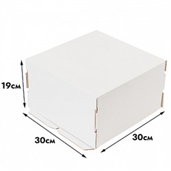 Коробка для торта 30*30*19 см, без окна (самолет)
