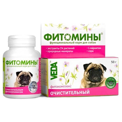 ФитоМины очистительные для собак, 50г  АГ