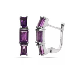 Серьги из серебра аметист, Андреа