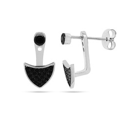 Серьги из серебра куб.циркон., МЦВА392ч