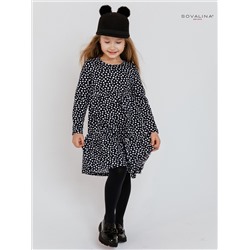 Платье Тиана горох на синем