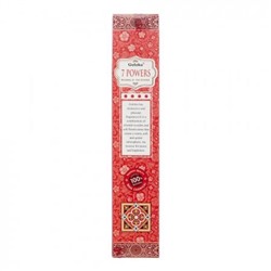 Goloka 7 POWERS Masala Incense (Высококачественные индийские пыльцовые благовония 7 СИЛ, Голока), 15 г.