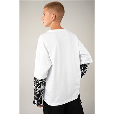 Детский лонгслив с двойным рукавом Happyfox