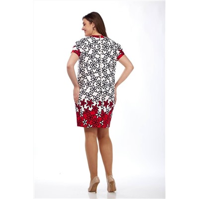 Lady Style Classic 1075 молочный_с_красным, Платье