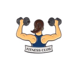Металлический значок "Fitness"