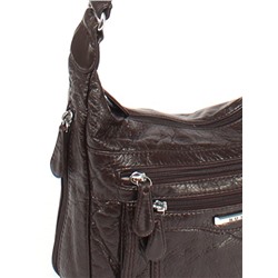 Сумка женская искусственная кожа Guecca-2100,  1отд+карм/пер,  плечевой ремень,  коричневый 257387