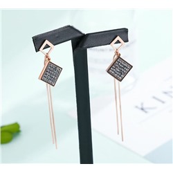 SALE! Длинные серьги - цепочки из ювелирной стали, "Геометрия", 1 пара.