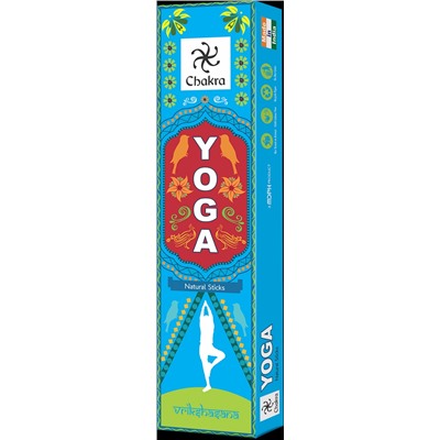 Chakra Yoga VRIKSHASANA Natural Sticks, Zed Black (Чакра Йога ВРИКШАСАНА натуральные благовония палочки, Зед Блэк), уп. 15 г.