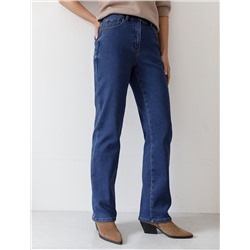 Прямые джинсы из эластичного денима на флисе