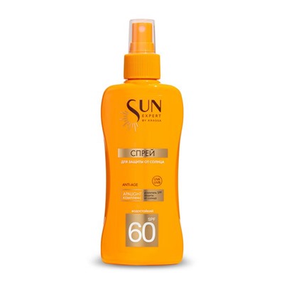 KRASSA SUN EXPERT Спрей д/защиты от солнца  SPF-60  180мл