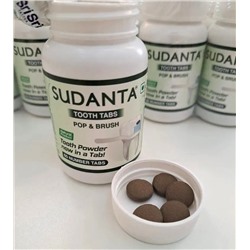 Tooth Tabs SUDANTA, Sri Sri Tattva (Зубной порошок в Таблетках СУДАНТА, Шри Шри Аюрведа), 60 таб.