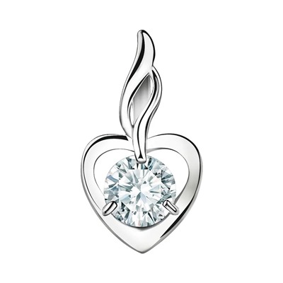Подвеска из серебра куб.циркон., Л-10545