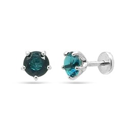 Серьги из серебра лондон топаз кварц, Ю-25003р