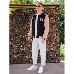 Бомбер "12" бежевый