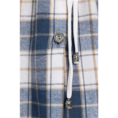 Рубашка хлопковая Джанет (сине-белая) Б14272-4М