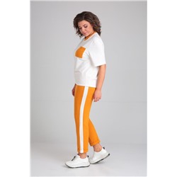Michel chic 1333 белый-оранжевый, Брюки,  Майка