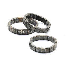 Браслет граненый 12*9мм из пирита