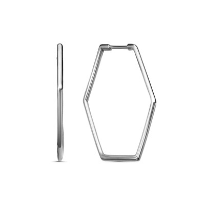 Серебряные Серьги из серебра без вставки, с-8,0