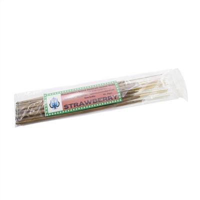 STRAWBERRY Ramakrishna's Natural Handmade Incense Sticks (КЛУБНИКА натуральные благовония ручной работы, Рамакришна), 20 г.