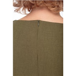 Anelli 470 зеленый+кофе, Платье