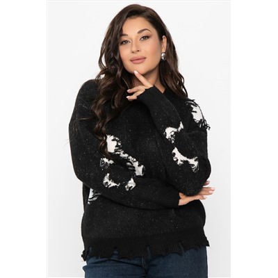 Свитер рваный Наиль (черный) Б14419-13М