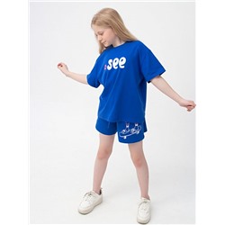 10380 ультрамарин Шорты для девочек (122-140)