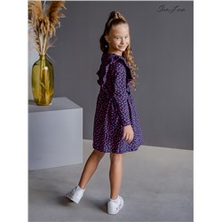 Платье София рукав маки на черном ФМ