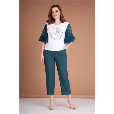 Liona Style 785 изумруд, Брюки,  Блуза