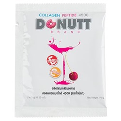 Collagen Peptide 4500, Donutt (Растворимый напиток КОЛЛАГЕН ПЕПТИДЫ СО ВКУСОМ ВИШНИ, Донатт), саше 10 г.