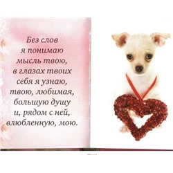 Мини-книжка с теплыми словами «Любимой жене»